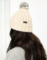 Napapijri Semiury knitted bobble hat in cream