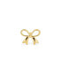 Фото #2 товара Dainty Tiny Birthday Present Ribbon Solid14K Yellow Gold Mini Bow Cartilage Ear Lobe Stud Earring Safety Clutch Screw Back 1 Piece Piercing