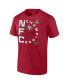 ფოტო #3 პროდუქტის Men's Scarlet San Francisco 49ers 2023 NFC Champions Right Side Big and Tall T-shirt