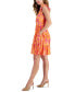 Фото #3 товара Petite Printed Chiffon Tiered A-Line Dress