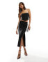 ASOS DESIGN bandage tube skirt in black co-ord 44 - фото #2