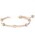 Фото #3 товара Rose Gold-Tone Crystal Station Bangle Bracelet