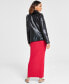 Фото #6 товара Women's Oversized Faux-Leather Moto Jacket, Created for Macy's