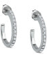 ფოტო #1 პროდუქტის Cubic Zirconia Pavé Extra Small Hoop Earrings in Sterling Silver, 0.5", Created for Macy's
