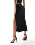 ASOS DESIGN bandage tube skirt in black co-ord 44 - фото #6