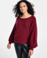 Фото #1 товара Petite Bishop-Sleeve Sweater, Created for Macy's