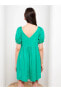 Фото #6 товара Платье женское LC WAIKIKI из поплина, с короткими рукавами, V-образным вырезом