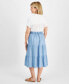 ფოტო #6 პროდუქტის Petite Chambray Tiered Midi Skirt, Created for Macy's