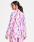 Фото #2 товара Women's Printed Crinkled Shirt, Created for Macy's