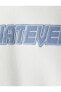Фото #63 товара Kapşonlu Oversize Sweatshirt Slogan İşlemeli Cep Detaylı
