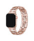 Фото #2 товара Tiara Rose Gold Plated Stainless Steel Alloy and Rhinestone Band for Apple Watch, 38mm-40mm