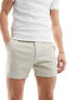 ASOS DESIGN 2 pack skinny chino shorts in khaki and stone save