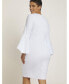 ფოტო #2 პროდუქტის Plus Size Flare Sleeve Scuba Dress