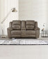 Фото #7 товара White Label Berenson 81" Double Reclining Love Seat with Center Console