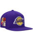 Men's Purple Los Angeles Lakers All Love Snapback Hat Фиолетовый - фото #3