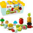 Фото #1 товара LEGO Duplo 10984 My First Organic Garden Building Block Set, Educational Toy for Toddlers from 18 Months, with Ladybird, Bumble Bee, Fruits and Vegetables; Stacking Toy for Babies