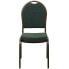 Фото #3 товара Hercules Series Dome Back Stacking Banquet Chair In Green Patterned Fabric - Gold Vein Frame
