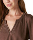 Фото #4 товара Women's Long-Sleeve Sequin Trimmed Top