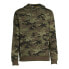 Russell Hoodie Men Large Green Camouflage Fleece Pullover Drawstring Long Sleeve