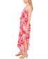 Women's Printed Tie-Front Harem-Leg Jumpsuit