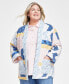 ფოტო #1 პროდუქტის Plus Size Cotton Quilted Open-Front Jacket, Created for Macy's