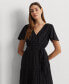 ფოტო #4 პროდუქტის Women's Shadow-Gingham Belted Cotton-Blend Dress