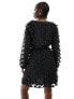 Фото #7 товара Y.A.S 3D textured belted shirt dress in sheer black