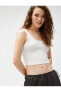 Crop Fitilli Atlet Basic U Yaka