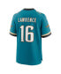 Фото #3 товара Men's Trevor Lawrence Teal Jacksonville Jaguars Prowler Throwback Player Game Jersey