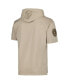 Men's Tan Milwaukee Brewers Neutral Short Sleeve Hoodie T-shirt
