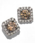 ფოტო #2 პროდუქტის Chocolatier® Diamond (3/4 ct. t.w.) Halo Stud Earrings in 14k White Gold, Rose Gold or Yellow Gold.