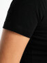 ASOS DESIGN Tall – Figurbetontes T-Shirt in Schwarz mit kurzem Schnitt