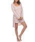 Women's 3 Piece Striped Pajama Robe Set