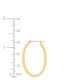 ფოტო #4 პროდუქტის Polished Oval Flat-Edge Tube Earrings in 10k Gold, 1-1/5"
