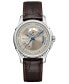 ფოტო #1 პროდუქტის Men's Swiss Automatic Jazzmaster Brown Leather Strap Watch 40mm