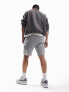 Фото #3 товара ASOS DESIGN jersey shorts with cargo pockets in grey marl