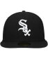 Men's Black Chicago White Sox Authentic Collection Replica 59FIFTY Fitted Hat Черный, 7 3/4 - фото #2