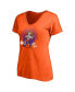 ფოტო #3 პროდუქტის Women's Trevor Lawrence Orange Clemson Tigers Caricature V-Neck T-shirt