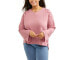 Moral Fiber Womens Pink Polyester Raglan Bar Lace-Up V-Neck Pullover Top Size 1X