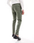 Фото #4 товара ASOS DESIGN slim suit trousers in forest green oxford texture