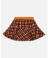 ფოტო #3 პროდუქტის Toddler Girls Milano Skirt Plaid Magenta And Brown - Toddler|Child