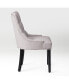 Фото #12 товара Upholstered Wingback Button Tufted Dining Chair Set of 2