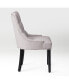 Фото #10 товара Upholstered Wingback Button Tufted Dining Chair Set of 2