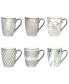 Фото #2 товара Matrix 6-Pc. Gold-Silver Tone Mugs