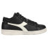 Фото #1 товара Diadora Game L Waxed Row Cut Lace Up Sneaker Mens Black Sneakers Casual Shoes 17