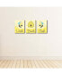 Фото #3 товара Honey Bee - Wall Art - 7.5 x 10 inches - Set of 3 Signs - Wash, Brush, Flush
