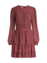 Фото #6 товара Michael Michael Kors Spring Ruffled Mini Dress in Sangria Multi in XL