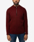 ფოტო #1 პროდუქტის Men's Ribbed Mock Neck Quarter-Zip Sweater