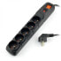 Power strip with protections Acar F5 black - 5 sockets - 1.5 m
