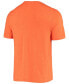 Men's Heathered Orange New York Mets Weathered Official Logo Tri-Blend T-shirt
